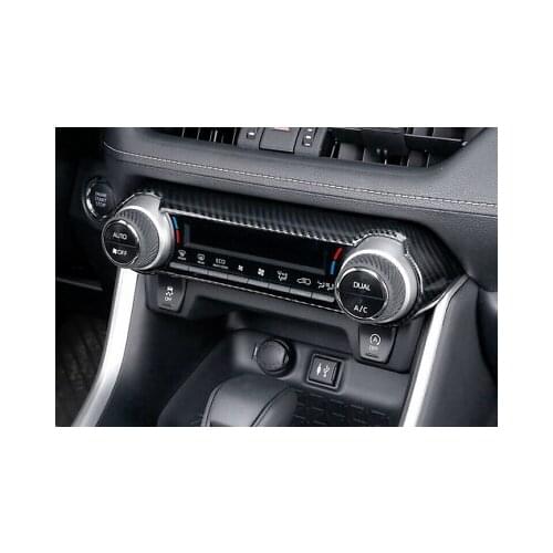 Accessories Carbon Fiber Inner Air Switch Cover Trim For Toyota RAV4 2019-2020