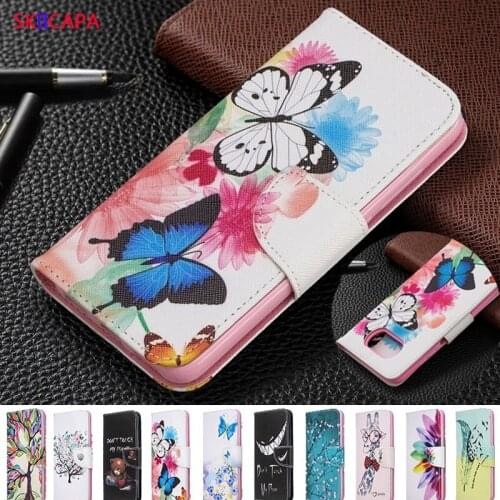 For xiaomi MI POCO X3 NFC case Cute Cartoon Painting Leather Flip Case for Redmi Note 9A 9C Note 9Pro max Wallet Phone Cover Bag