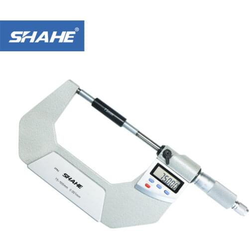 SHAHE IP65 digital vernier caliper micrometer 75 -100 mm micrometer digital 0.001 mm