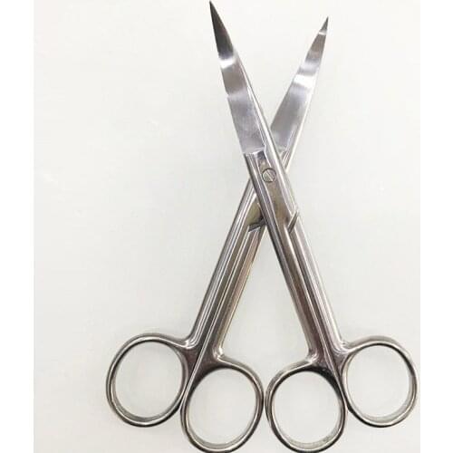 14cm Stainless Steel Surgical Bend Tip Household Scissors Beauty Tools Ma