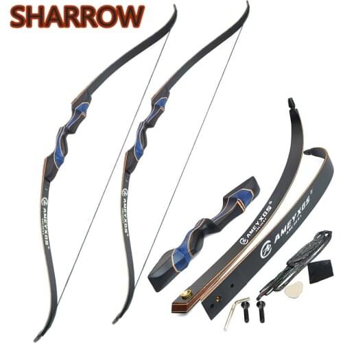 1Pc 56" Takedown Recurve American Hunting Bow 20-50lbs Wooden Handle Right Hand Riser For Outdoor Shooting Training Accessories