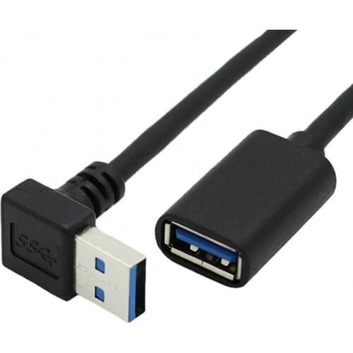 USB 3.0 Female to Male Type A Right Angle 90 Degree Adapter Extension Cable