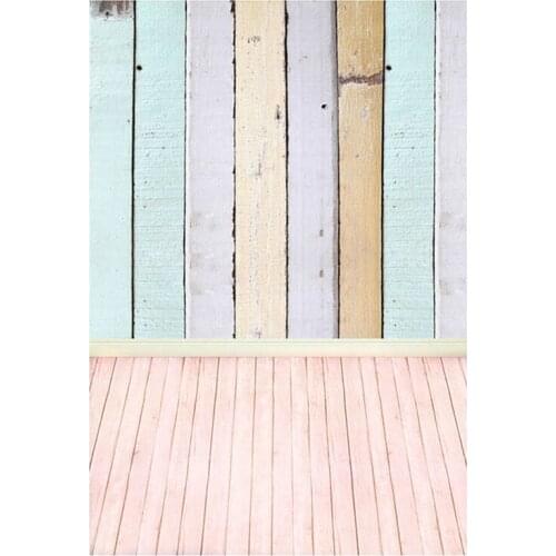 Quality 3x5ft Colorful Wooden Wall Floor Studio Photography Background Backdrop 0.9*1.5m