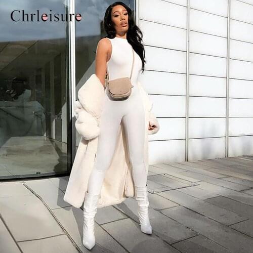 Sexy jumpsuit women high elastic fitness sporty rompers sleeveless zipper activewear skinny summer outfit jumpsuit