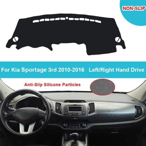 Car Dashboard Cover Dash Mat For Kia Sportage 3rd 2010 2011 2012 2013 2014 2015 2016 Flannel Suede Polyester Dashmat Carpet Rug
