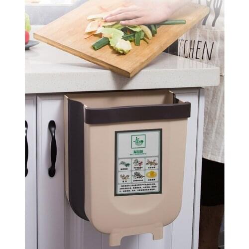 Kitchen Folding Trash Can Car Recycle Bin Trash Bin Kitchen Dustbin Garbage Rubbish Bin Garbage Can Waste Bin For Kitchen