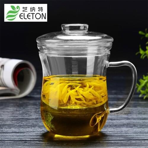 ELETON 450ml Factory direct creative heat-resistant high-borosilicate glass cup transparent elegant body cup set mugs drinkware