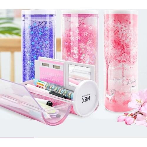 2020 NEW Creative Whiteboard kawaii Pencil Case With Solar Calculator Multifunctional Pencilcase Pen Box For boy girls