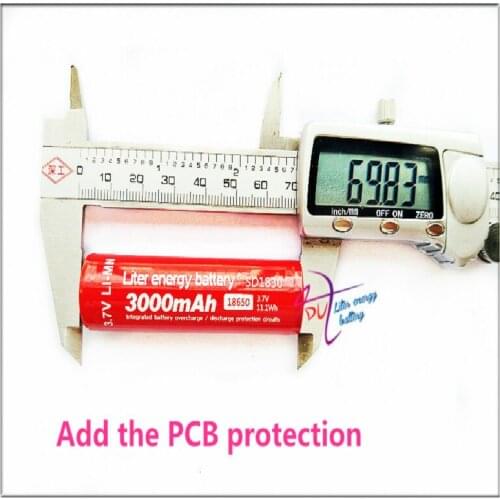 New Original Liter energy battery 18650B SD18650 Rechargeable Li-ion battery 3.7V 3000mAh Add the PCB protection