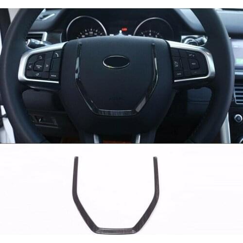 Black Wood Grain Car Steering Wheel Decoration Strips Trim For Discovery Sport