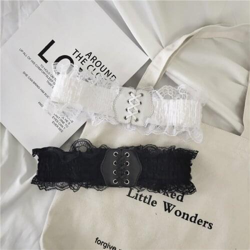 Lace belt ladies strap belt South Korea ins Harajuku vintage chic ladies accessories new fashion simple casual ulzzang belt