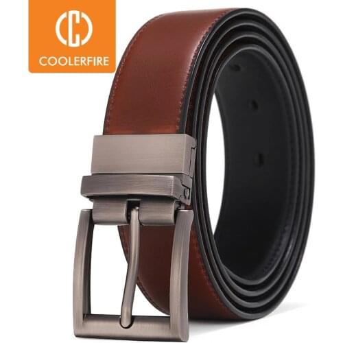 Men Reversible Casual High Quality Belt Man Genuine Leather Belt Male Strap Luxury Trouser Jeans Dress Belt For Men