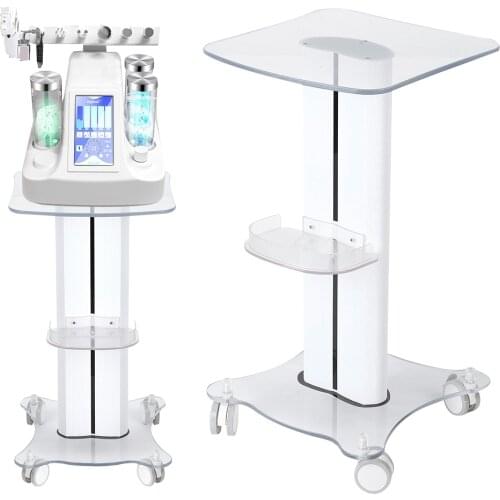 PVC Beauty Parlor Rolling Salon Trolley Pedestal Cart Wheel Aluminum Stand Personal Care Appliance Part Household Face Skin Care