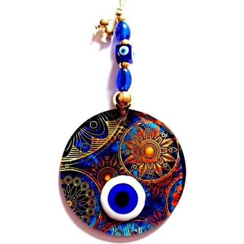 Sun Figure Fusion Glass Evil Eye Beads Wall Ornament Souvenirs very special decoration for smart consumer
