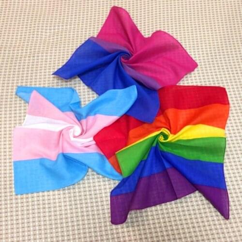 LGBT Six-color Rainbow Turban Transgender Transgender Gay Square Scarf Sports Headband Ornaments
