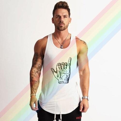 Surfing Mental Mind Gesture Logo Shaka Comfortable Bodybuilding Tank Tops For Men Summer Gym Clothing Customized Vest Shirts