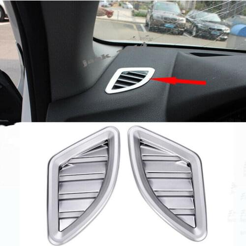 ABS Chrome Upper Air Vent Outlet Cover Trim 2pcs Fit for BMW X1 2016 2017 2018