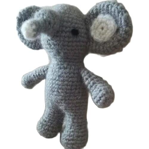 Knitted Elephant Toy For Photography Props Newborn Photo Shoot Teddy Bear Crochet Mohair filling Animal Stuffed Gift Doll