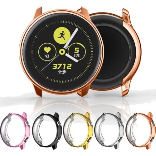 For Samsung Galaxy Watch Active 2 40 44mm Ultra Thin Screen Protector Shell Light Slim Electroplate TPU Bumper Accessories