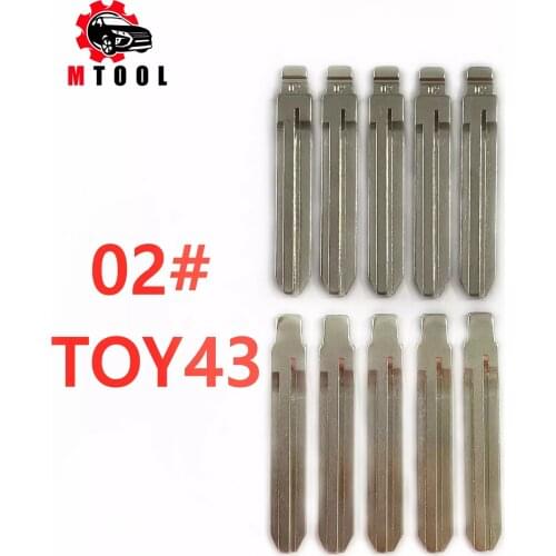 #02 KD Replacement Car Key Blade LISHI TOY43 For Toyota Camry Corolla Highlander RAV4 Yaris Key Uncut Blank Car-styling
