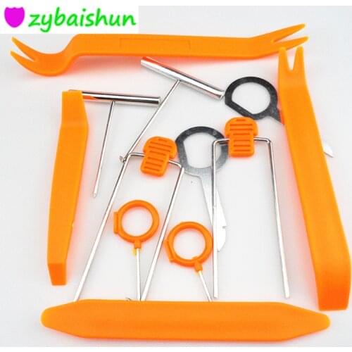 12 pieces of PCS Car Radio Sound Door Clip Panel Removal Tool for Peugeot Mazda Mitsubishi Subaru