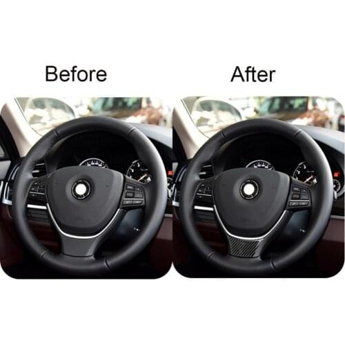 Carbon Fiber 3D Steering Wheel Styling Interior Trim for BMW 5 Series 528 11-17 Car Interior Accessories