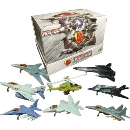 8PCS/Set 1:165 4D Plastic Assemble Airplane MIG-29 F22 Apache Helicopter Military Fighter Sand Table Toy For Children