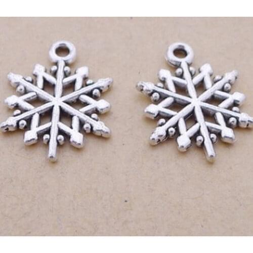 8pcs Tibetan Silver Color Snowflake Charm Pendant Findings Jewelry Aesthetic Accessories Fit Diy Earring Handmade Necklace Etc