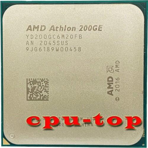 AMD Athlon 200GE X2 200GE 3.2 GHz Dual-Core Quad-Thread CPU Processor YD200GC6M2OFB Socket AM4 No Cooler
