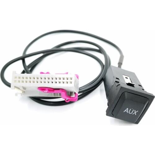 Auto Car Aux-in RNS-E Navigation AUX Button Audio Adapter Kit 32Pin Plug for Audi A3 A4 A6 A8 R8 TT High Quality