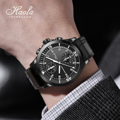 Luxury Chronograph Watch Men Self Winding Sapphire Flieger Pilot Men Mechanical Watches 40mm Waterproof montre automatique homme