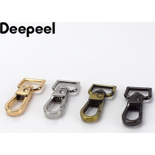 Deepeel 10/20pcs 11mm Metal Dog Buckles Bag Key Chain Hang Buckle DIY Luggage Hardware Leather Craft Snap Hook Accessories F3-30