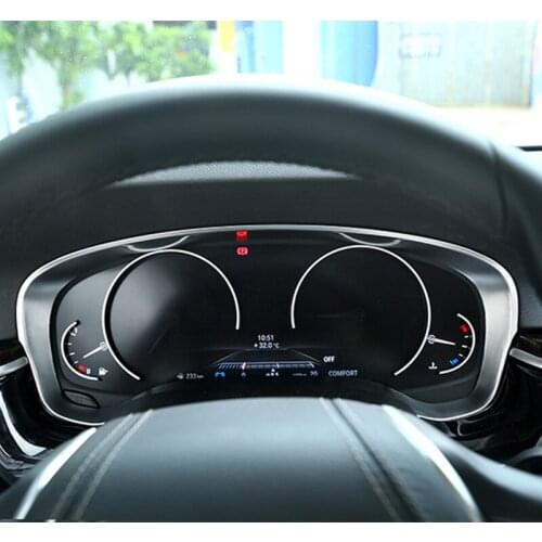 Chrome ABS Center Console Dashboard Oil Frame Decoration Cover Trim For BMW 5 Series G30 G38 2018 Car Styling Modified