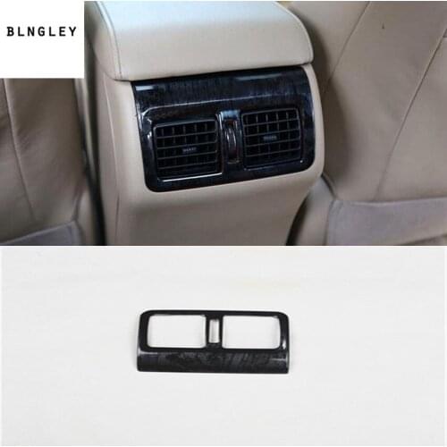 Free shipping 1pc ABS wooden grain rear air conditioning outlet decoration cover for 2012-2017 Toyota camry MK7 car accessories