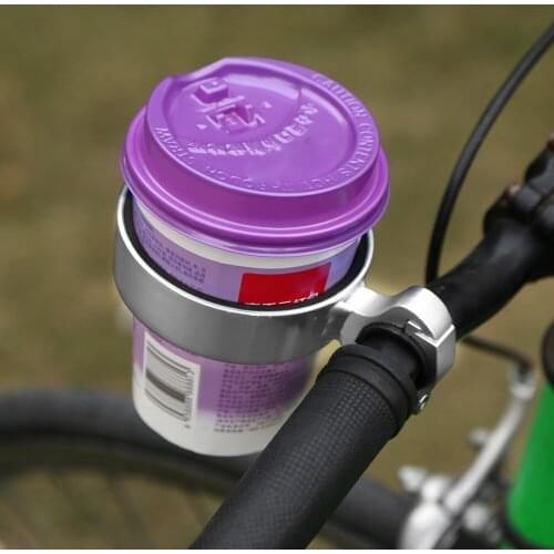 Bicycle Cup Holder Bike Coffee Drinks Cup Holder Handlebar bike accessories Mount Non-slip liner Durable Aluminum Alloy