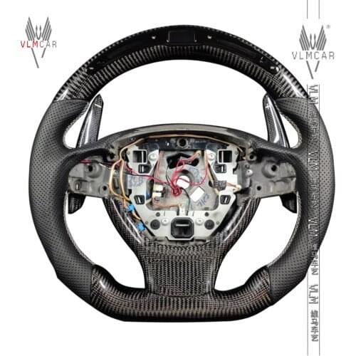 Private custom silver carbon fiber steering wheel for 5 series F10 include led and shift paddles
