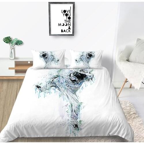 King Size Bedding Set Hip Hop Fashionable 3D White Duvet Cover Artistic Queen Twin Full Single Double Unique Design Bed Set