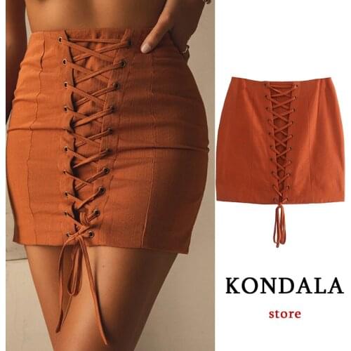 Женские мини юбки KONDALA China At AliExpress