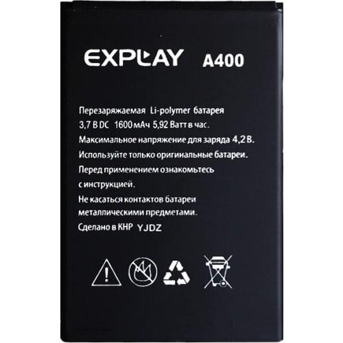 Li-ion Phone Battery For Explay A400 1600mAh High Quality Mobile Replacement Li-ion Phone Battery Chargers Parts