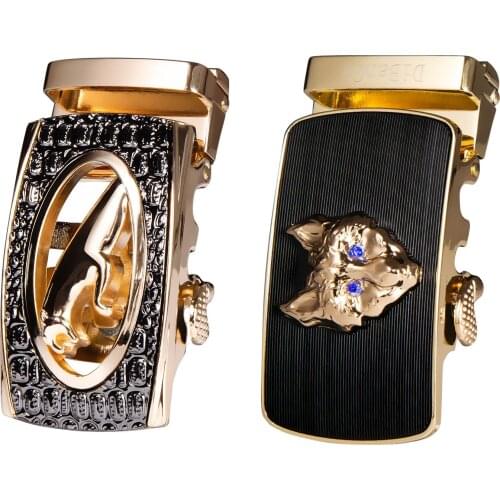 Alloy Automatic Buckle Men Plaque Belt Buckles For 3.5cm Ratchet Metal Belt Buckle Belt Head For Leather Belt DiBanGu