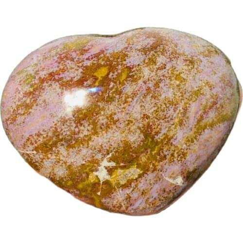 Natural Marine jasper heart-shaped specimen Reiki treatment 127g