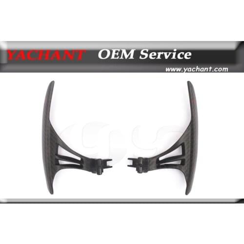 New Coming Hot Red Symbol Dry Carbon Fiber Matte Shifter Fit For 08-13 R35 GTR CBA DBA Lengthened Paddle Twill Weave