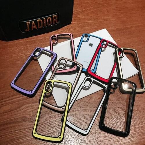 PEIPENG for iPhone 7 7Plus 6 6S 6Plus 8 8Plus X XR XS Max TPU Deluxe Candy Fashion Simple Transparent Phone Case