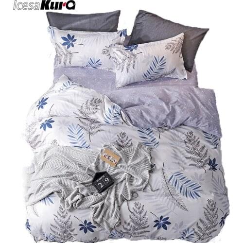 Plants Flowers Bed Sheet Quilt Cover Four-piece Single Bed Upper Set Multi-person Large Size Quilt Cover Queen Bedding Set
