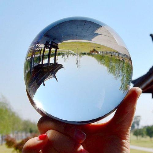 Clear Glass Crystal Ball Healing Sphere Photography Props Gifts For Friend Or Home Decoration