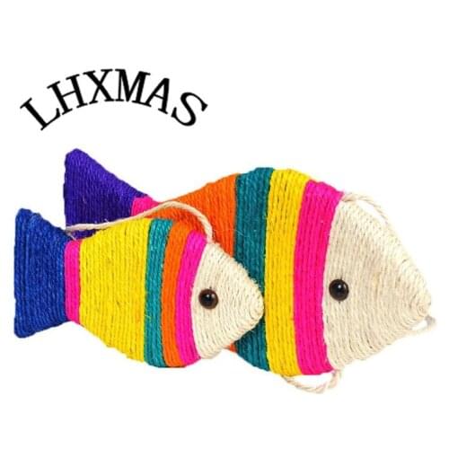 Fish Styles Pet Cat Toys Funny Cat Scratch Toy Cat Sisal Toys Scratching Post Interactive Toys D455