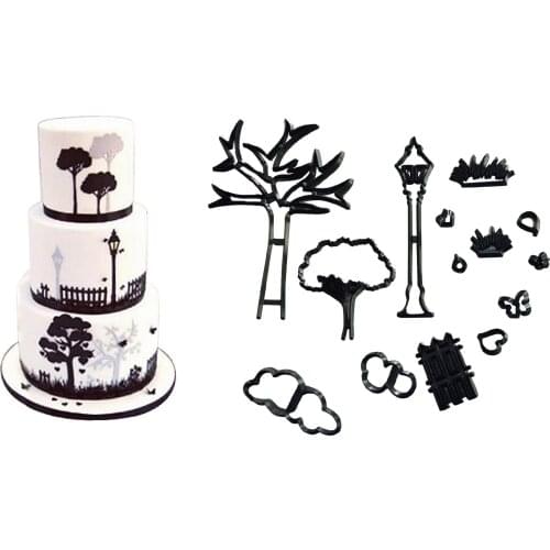 Happy Park Cookie Cutter Plastic Biscuit Cut Mold Baking Fruit Cut Cake Mold Embossing Printing Die