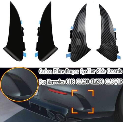 Carbon Fiber Rear Bumper Spoiler Side Fender Canard Splitter For Mercedes Benz X/C118 CLA35 CLA45 CLA180 CLA200 CLA250 AMG 2020