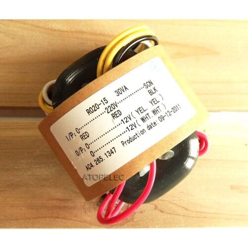 220V 30W R-Core Transformer 12V+12V for Audio Amplifier Preamps AMP DAC R Core
