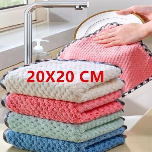 12 Pack Kitchen Cloth Dish Towels,Premium Dishcloths,Super Absorbent Coral Velvet Dish towels,Nonstick Oil Washable Fast Drying